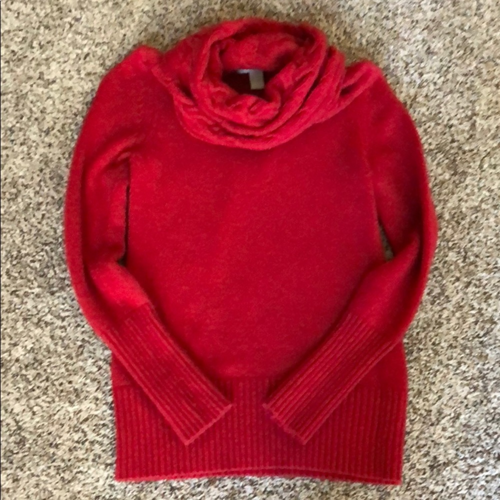 Banana Republic Red Cowl Neck Sweater